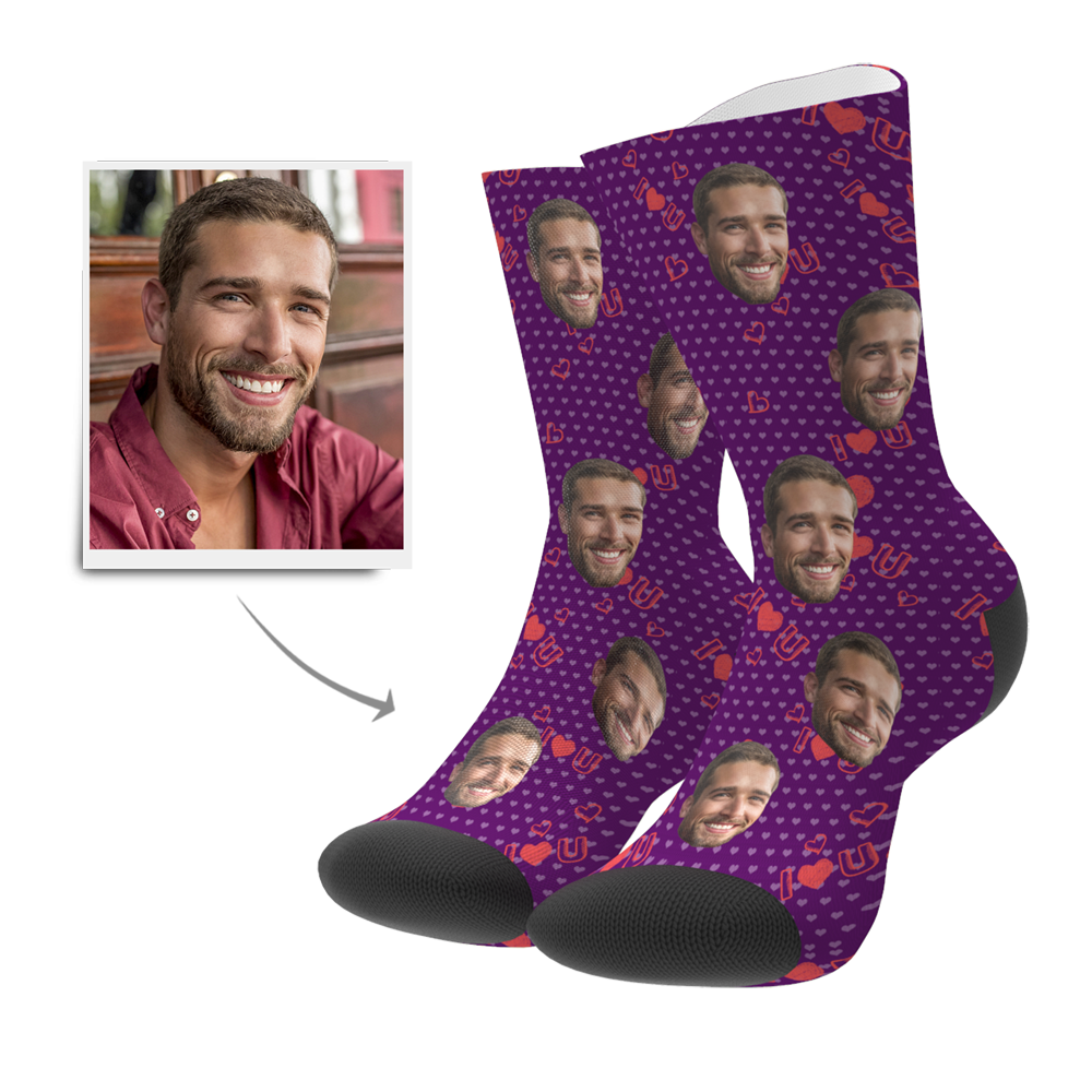 Printed In AU Custom Face Socks Add Pictures Socks