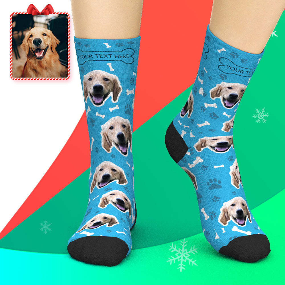 Printed In AU Gifts idea for Pet Lover, Custom Face Dog Socks With Your Text-MyFaceSocksAu