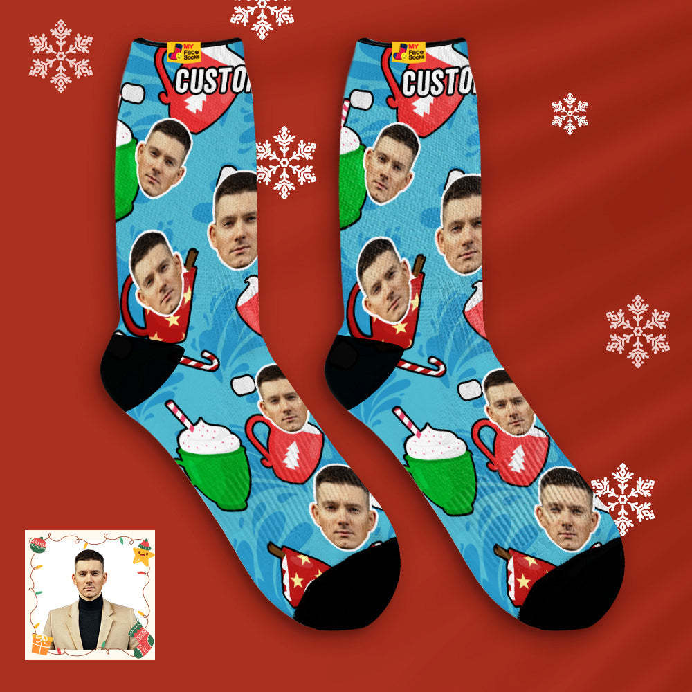 Custom Christmas Breathable Face Socks Personalised Soft Socks Gifts - MyFaceSocksAu