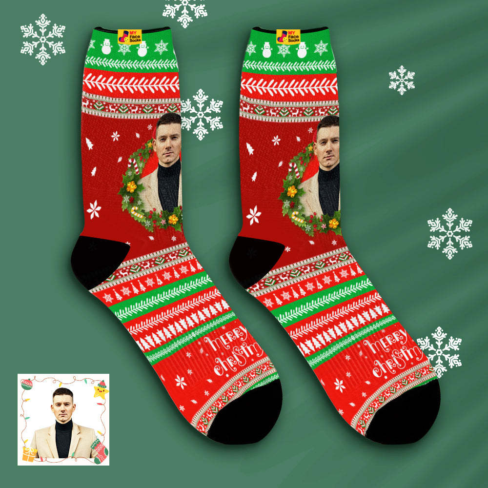 Custom Face Socks Personalised Soft Socks Gifts Christmas Vacation Showtime - MyFaceSocksAu