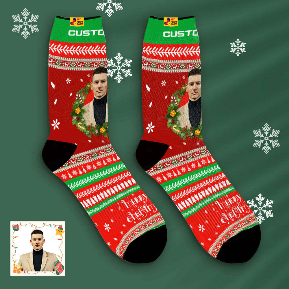 Custom Face Socks Personalised Soft Socks Gifts Christmas Vacation Showtime - MyFaceSocksAu