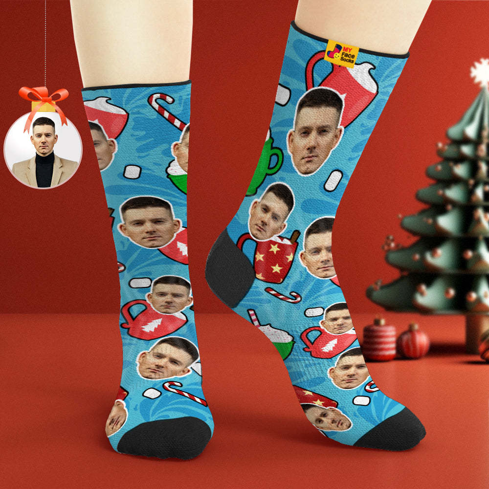 Custom Christmas Breathable Face Socks Personalised Soft Socks Gifts - MyFaceSocksAu