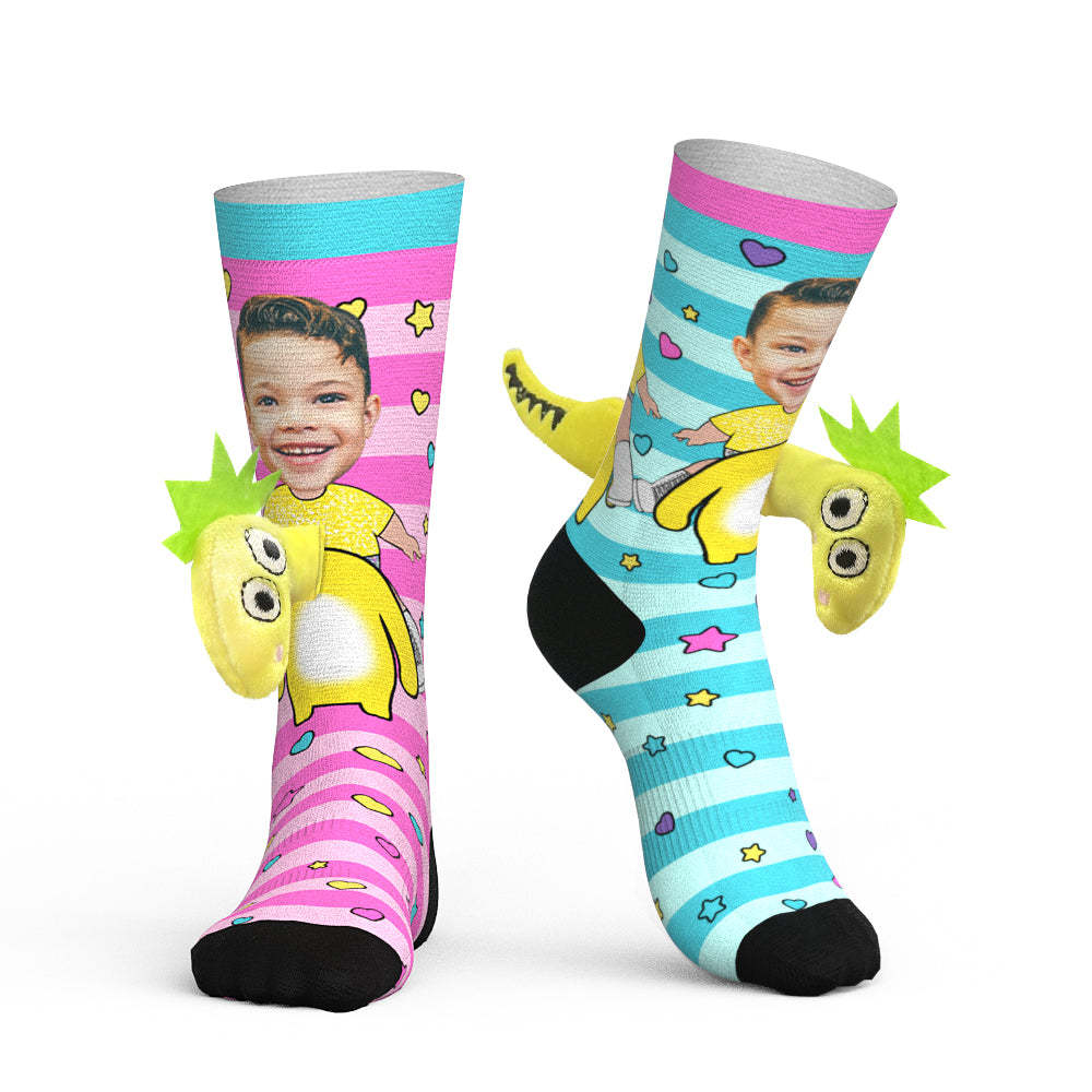 Custom Face Socks Personalized 3D Dinosaur Socks - MyFaceSocksAu