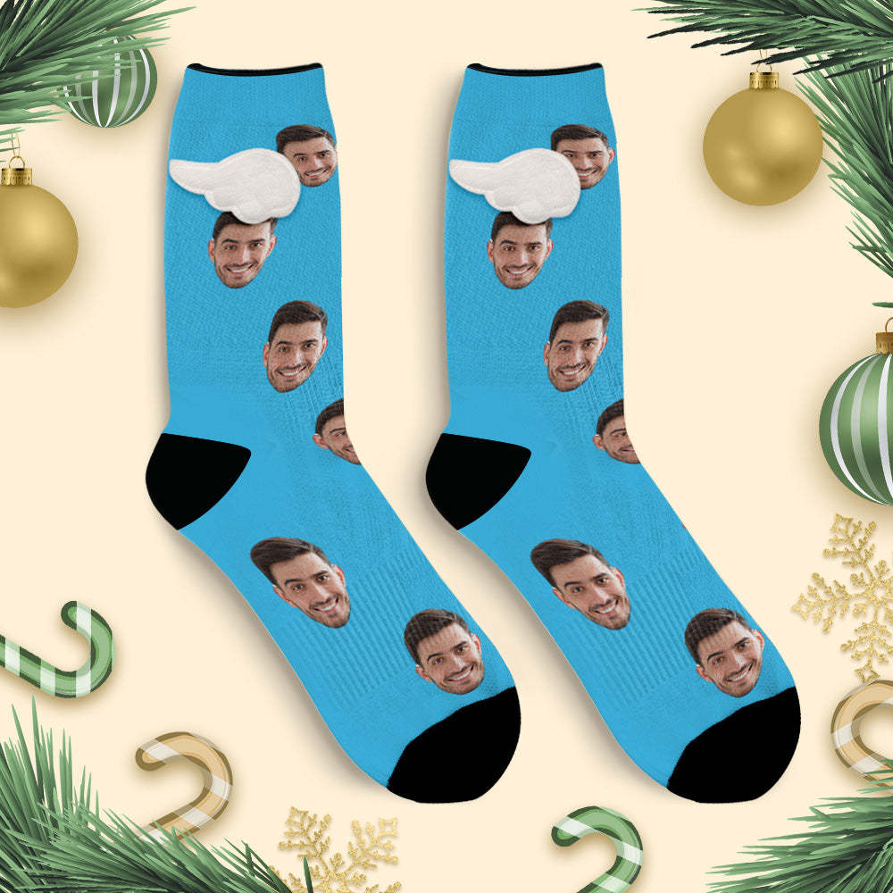 Custom Face Socks 3D Magnetic Wing Socks Christmas Gifts - MyFaceSocksAu