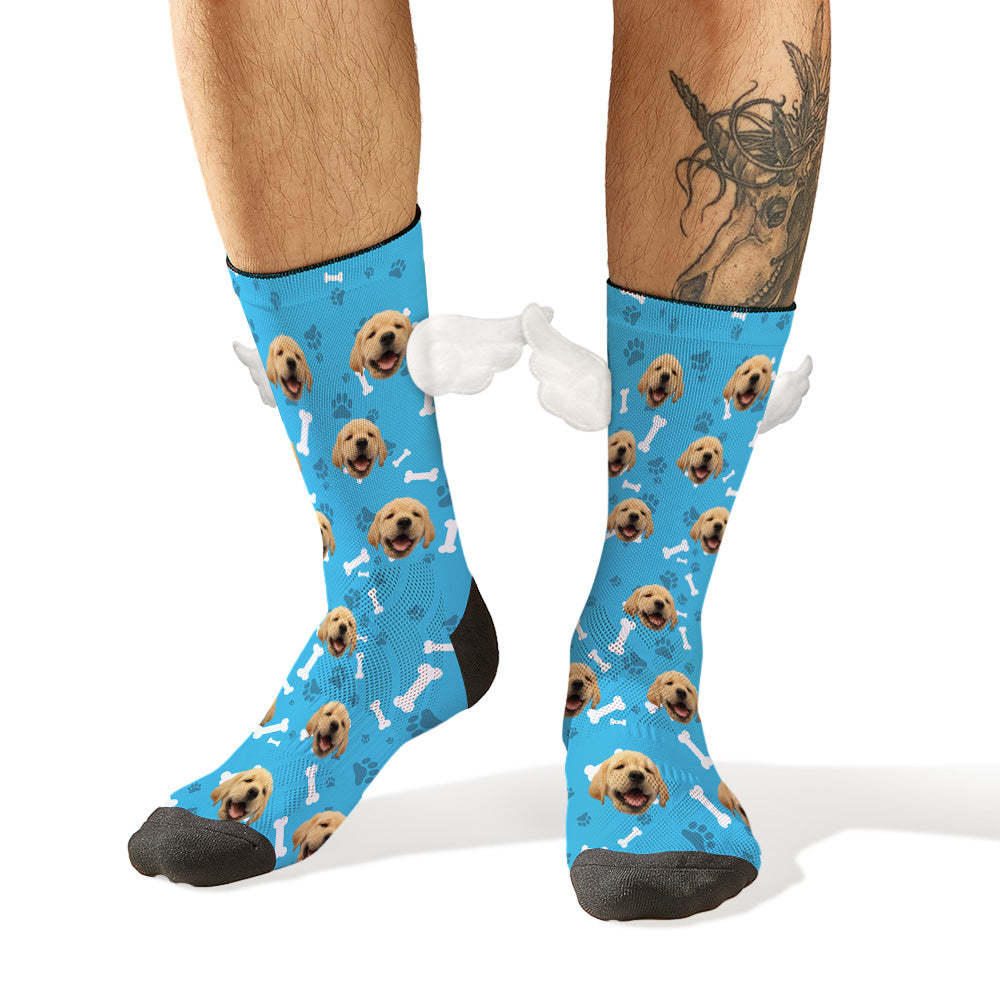 Custom Dog Face Socks 3D Magnetic Wing Socks for Pet Lover - MyFaceSocksAu
