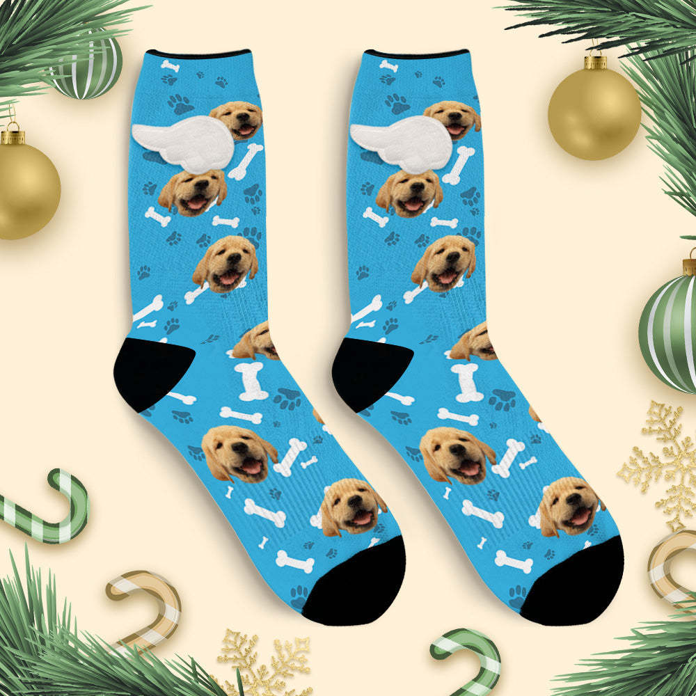 Custom Dog Face Socks 3D Magnetic Wing Socks for Pet Lover - MyFaceSocksAu