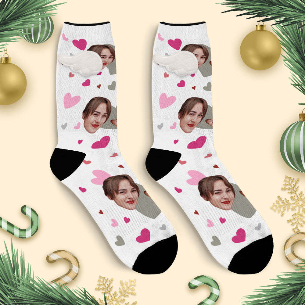 Custom Face Socks with Pet Face 3D Magnetic Wing Socks for Pet Lover - MyFaceSocksAu
