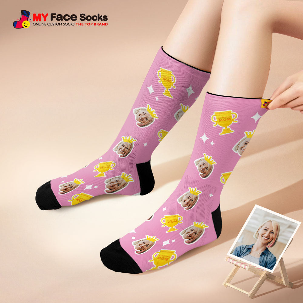 Custom Breathable Face Socks Glorious Mom Mother's Day Gifts
