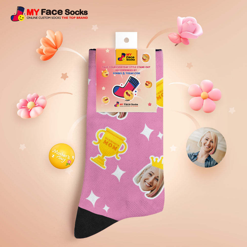 Custom Breathable Face Socks Glorious Mom Mother's Day Gifts - MyFaceSocksAu