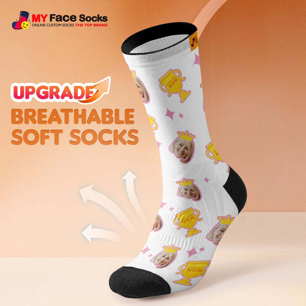 Custom Breathable Face Socks Glorious Mom Mother's Day Gifts - MyFaceSocksAu