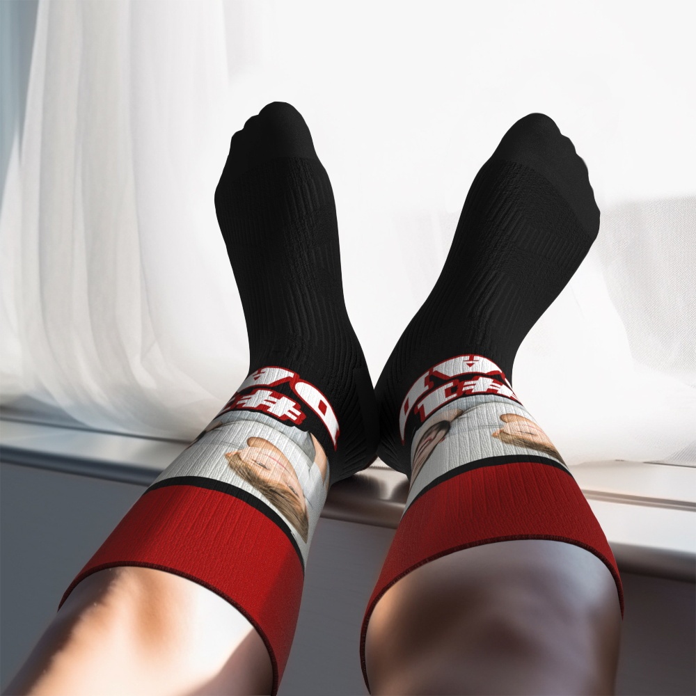 Custom #1 DAD Knee High Socks Personalized Compression Father's Day Tournament Sport Team Baseball Softball Soccer - MyFaceSocksAU