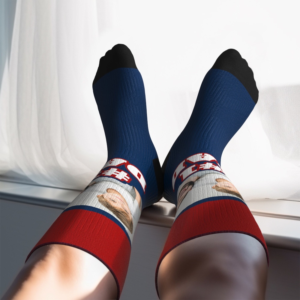 Custom #1 DAD Knee High Socks Personalized Compression Father's Day Tournament Sport Team Baseball Softball Soccer - MyFaceSocksAU