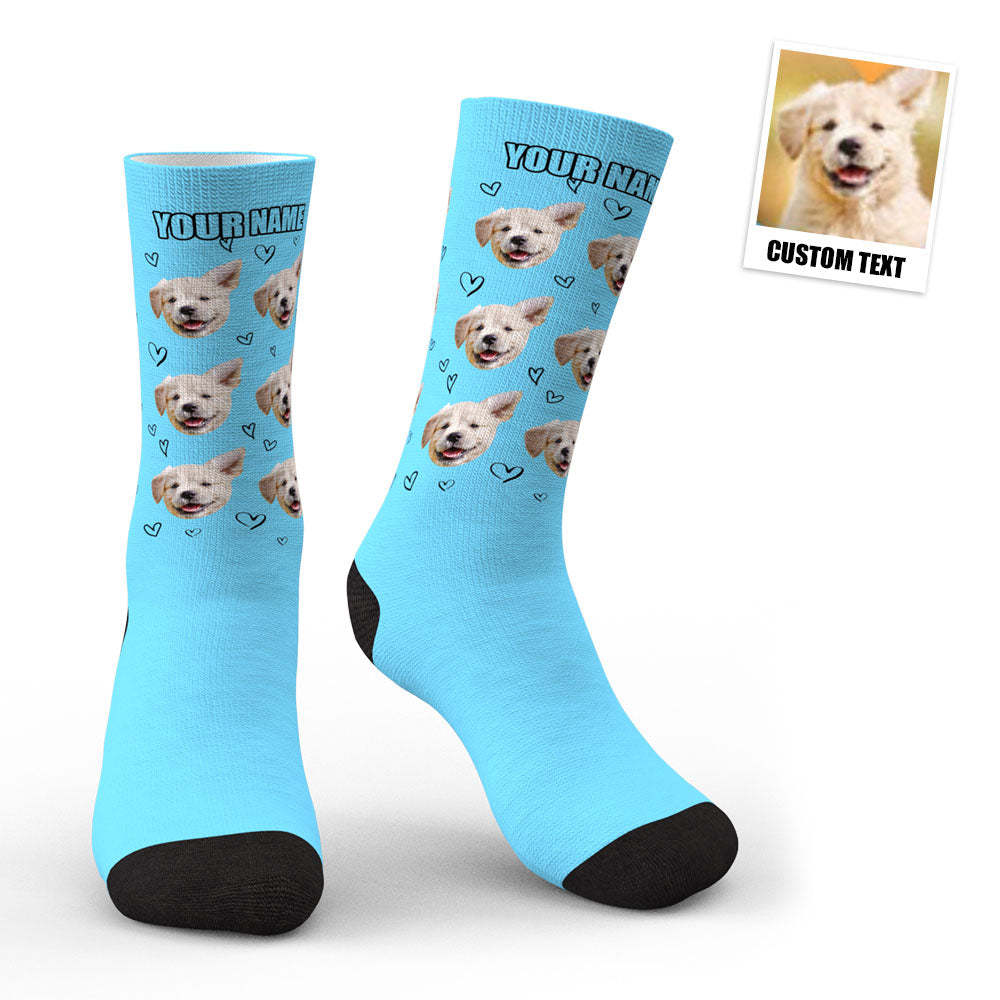 3D Preview Custom Socks Personalized Photo Socks Love Pet Socks - MyFaceSocksAu