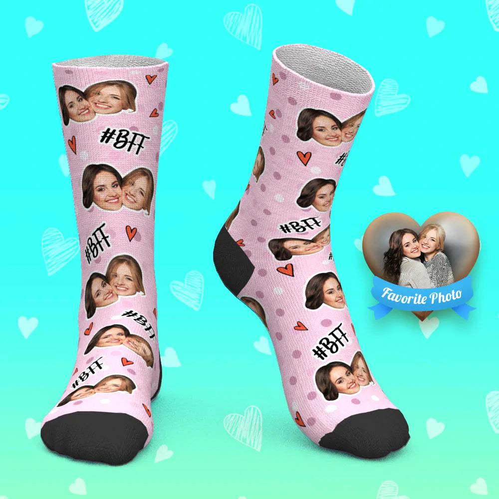 Printed In AU Custom Face Socks Add Pictures Socks