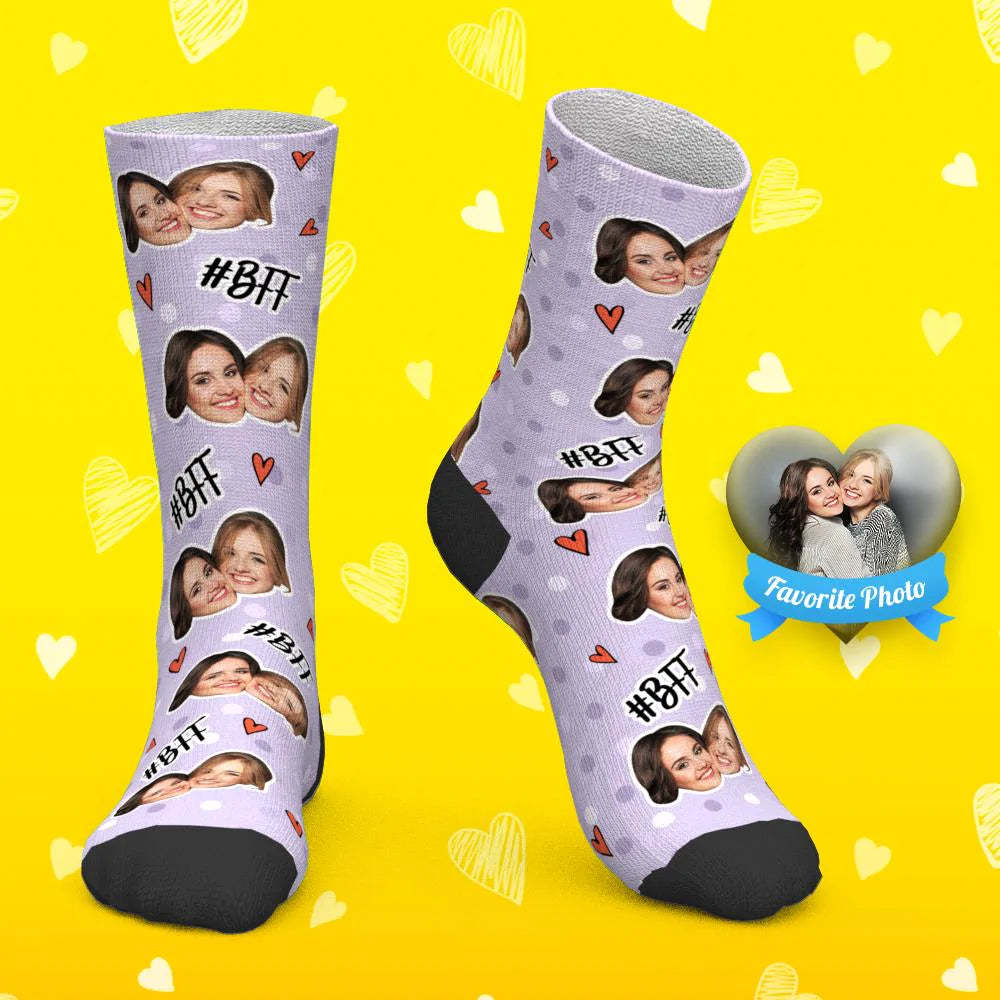Printed In AU Custom Face Socks Add Pictures Socks