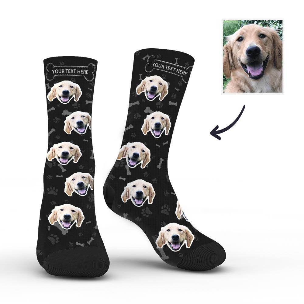 Printed In AU Custom Face Socks Add Pictures and Name My Face Socks Rainbow Dog