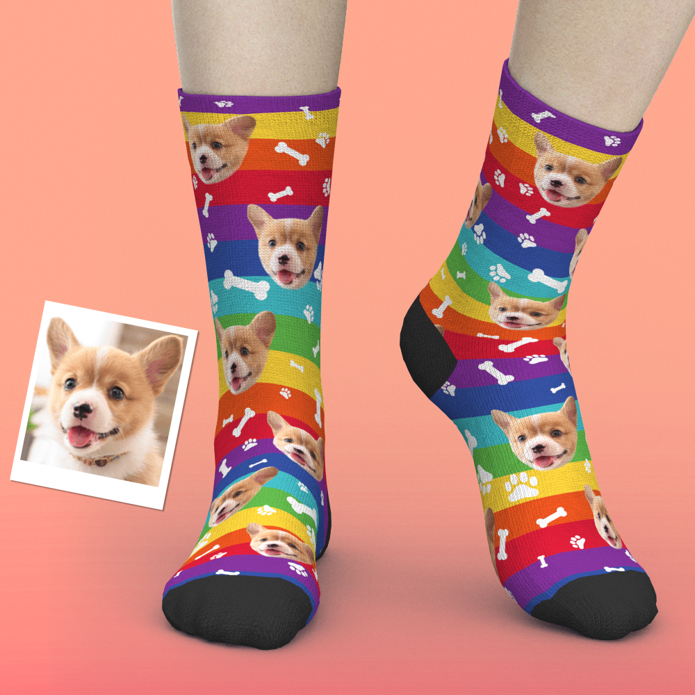 Printed In AU Custom Face Socks Add Pictures Socks