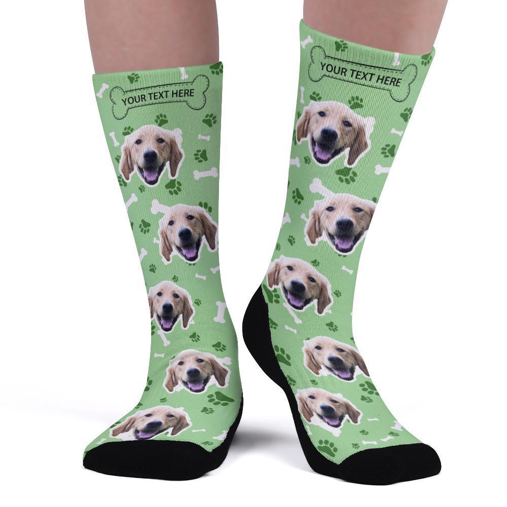 Custom Upgrade Breathable Dog Socks Add Pictures And Name