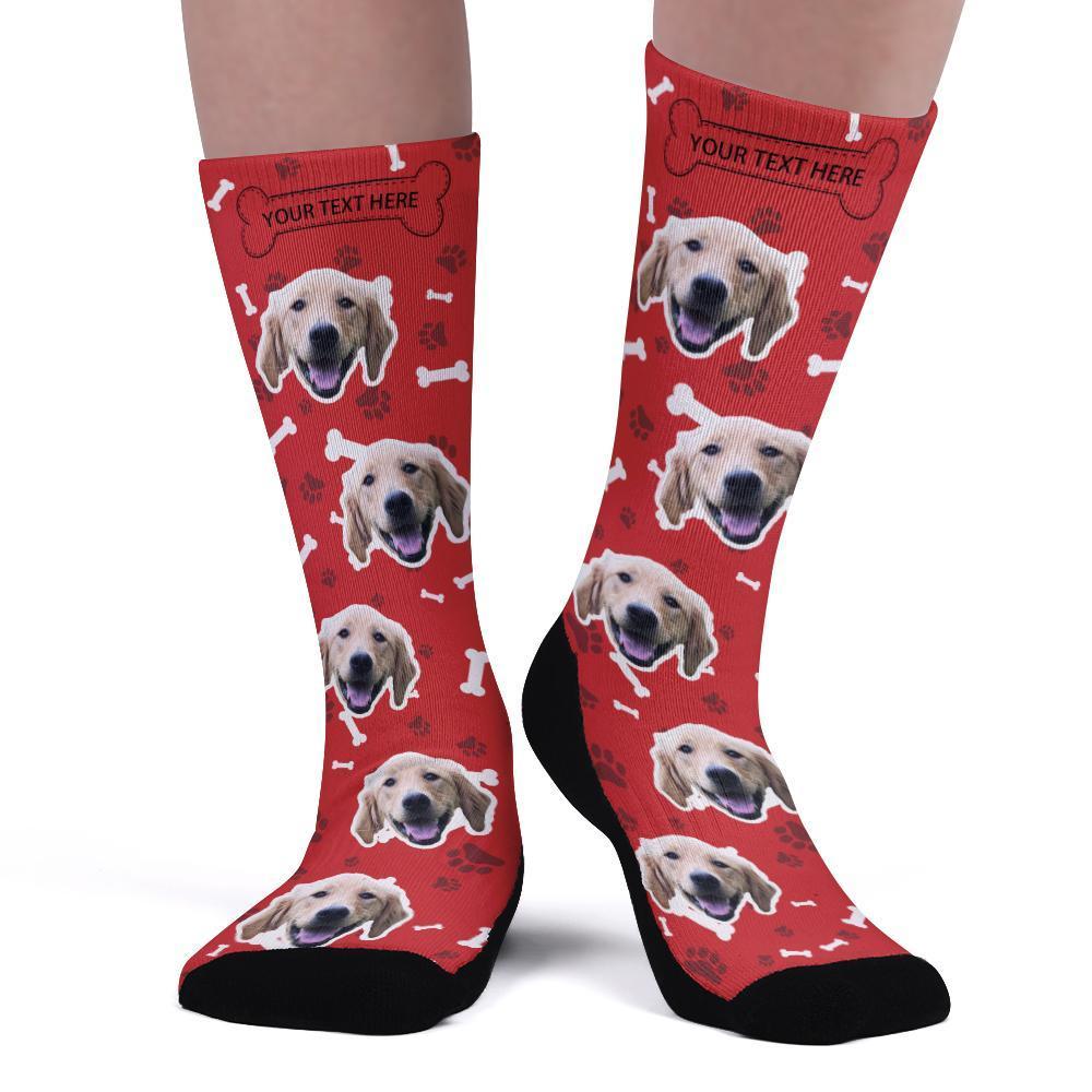 Custom Upgrade Breathable Dog Socks Add Pictures And Name