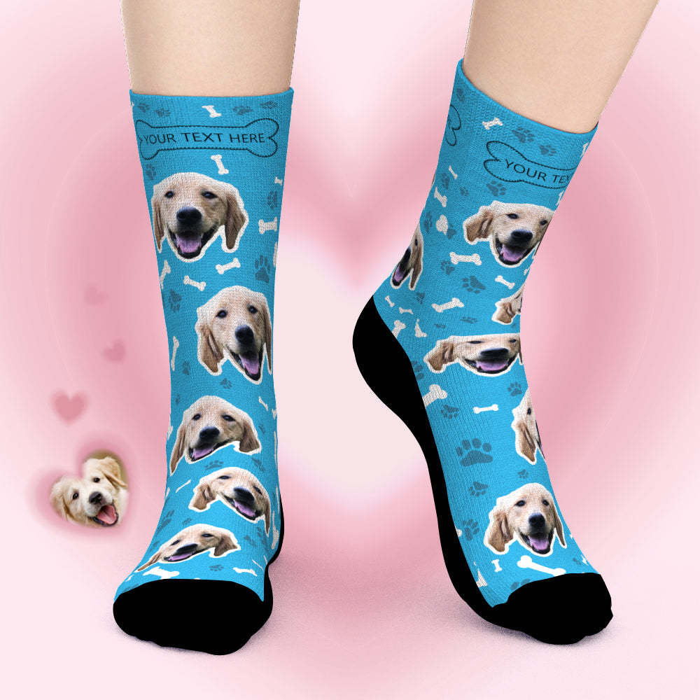 Custom Upgrade Breathable Dog Socks Add Pictures And Name
