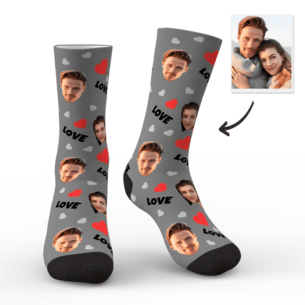 Printed In AU Custom Face Socks Add Pictures Socks