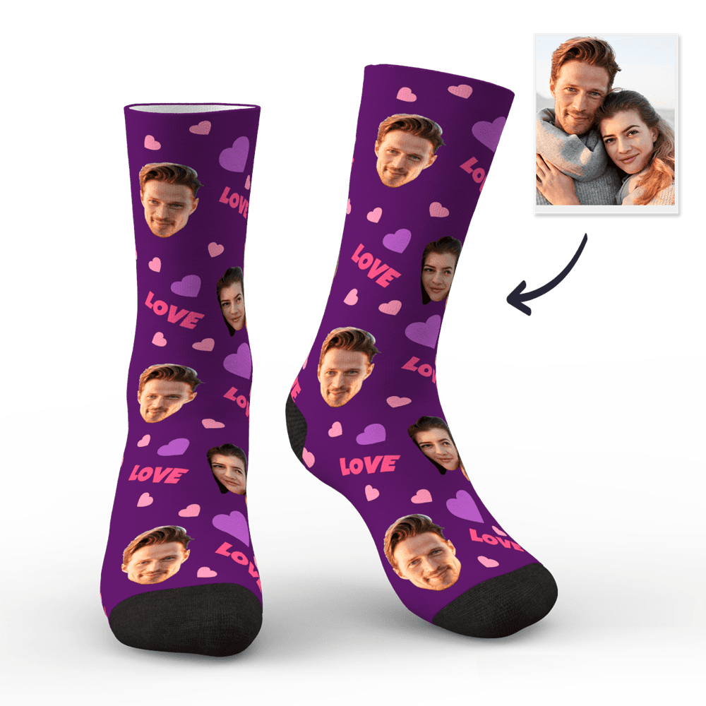 Printed In AU Custom Face Socks Add Pictures Socks