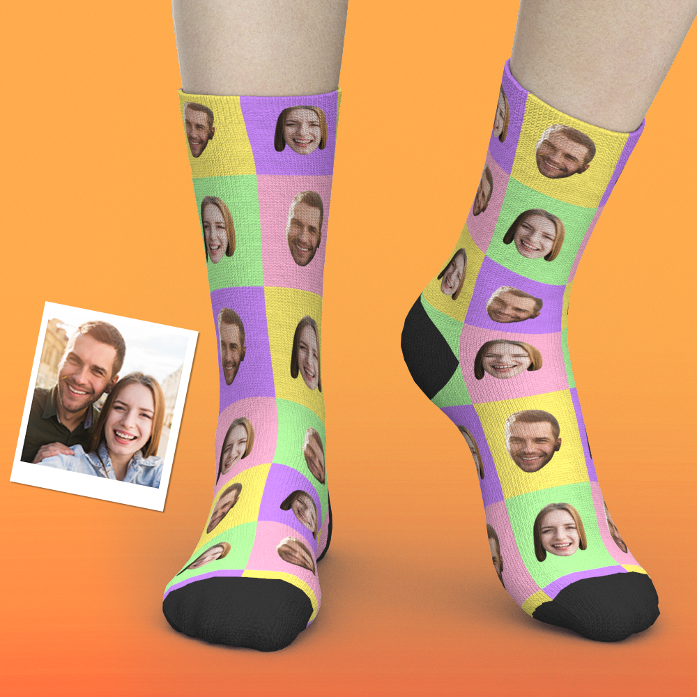 Printed In AU Custom Face Socks Add Pictures Socks