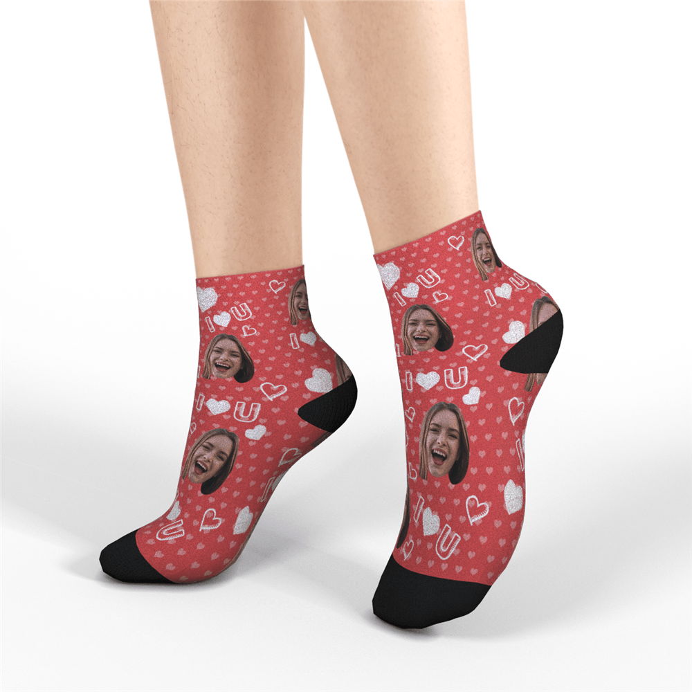 Custom Short Socks I Love You - MyFaceSocksAU