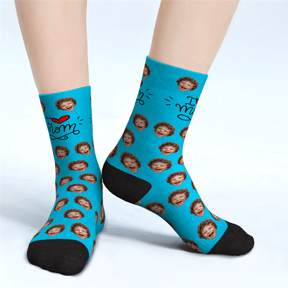 Printed In AU Custom Face Socks Add Pictures Socks