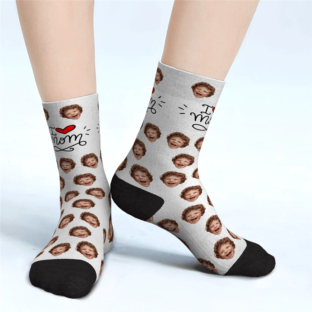 Printed In AU Custom Face Socks Add Pictures Socks