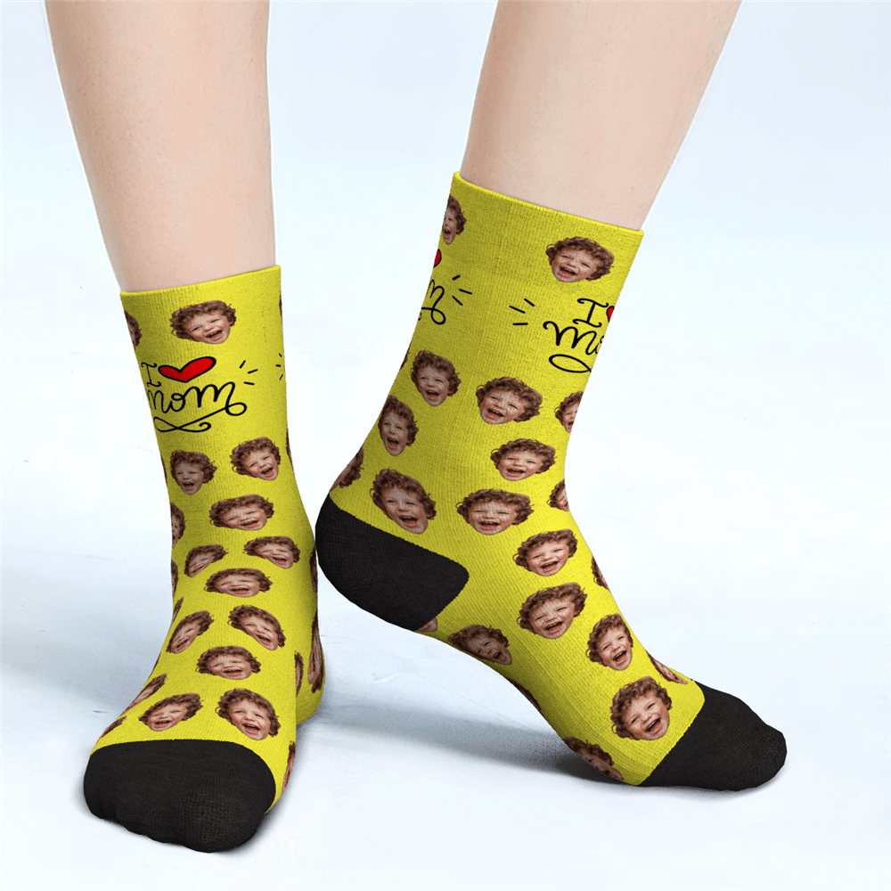 Printed In AU Custom Face Socks Add Pictures Socks