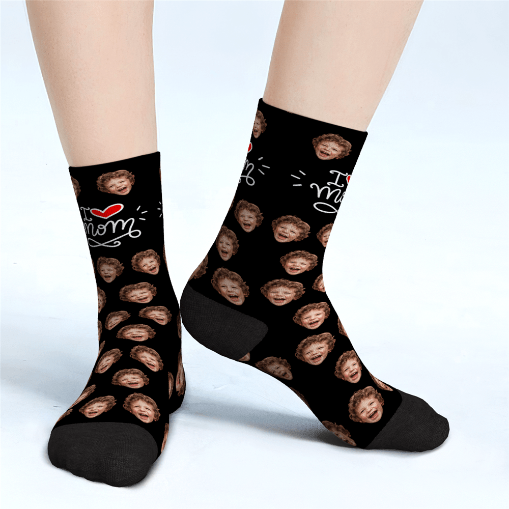 Printed In AU Custom Face Socks Add Pictures Socks