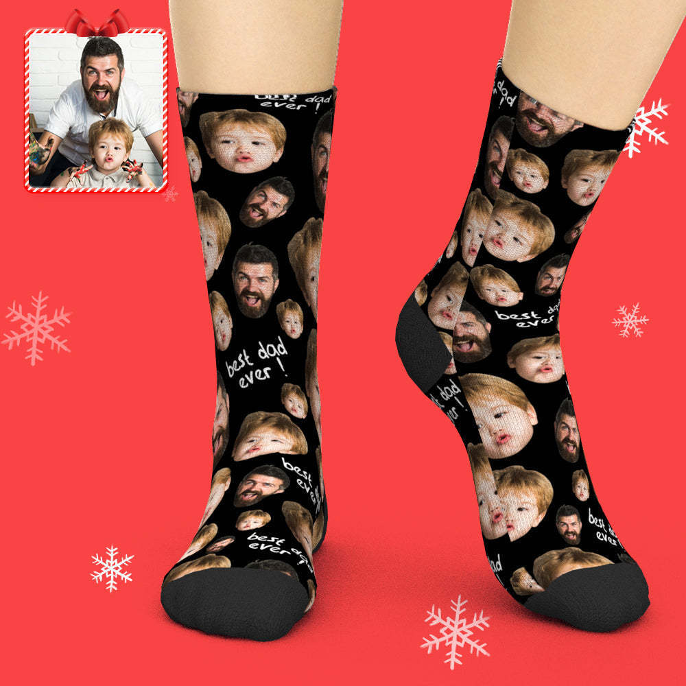 Custom Face Socks To The Best Dad-MyFaceSocks