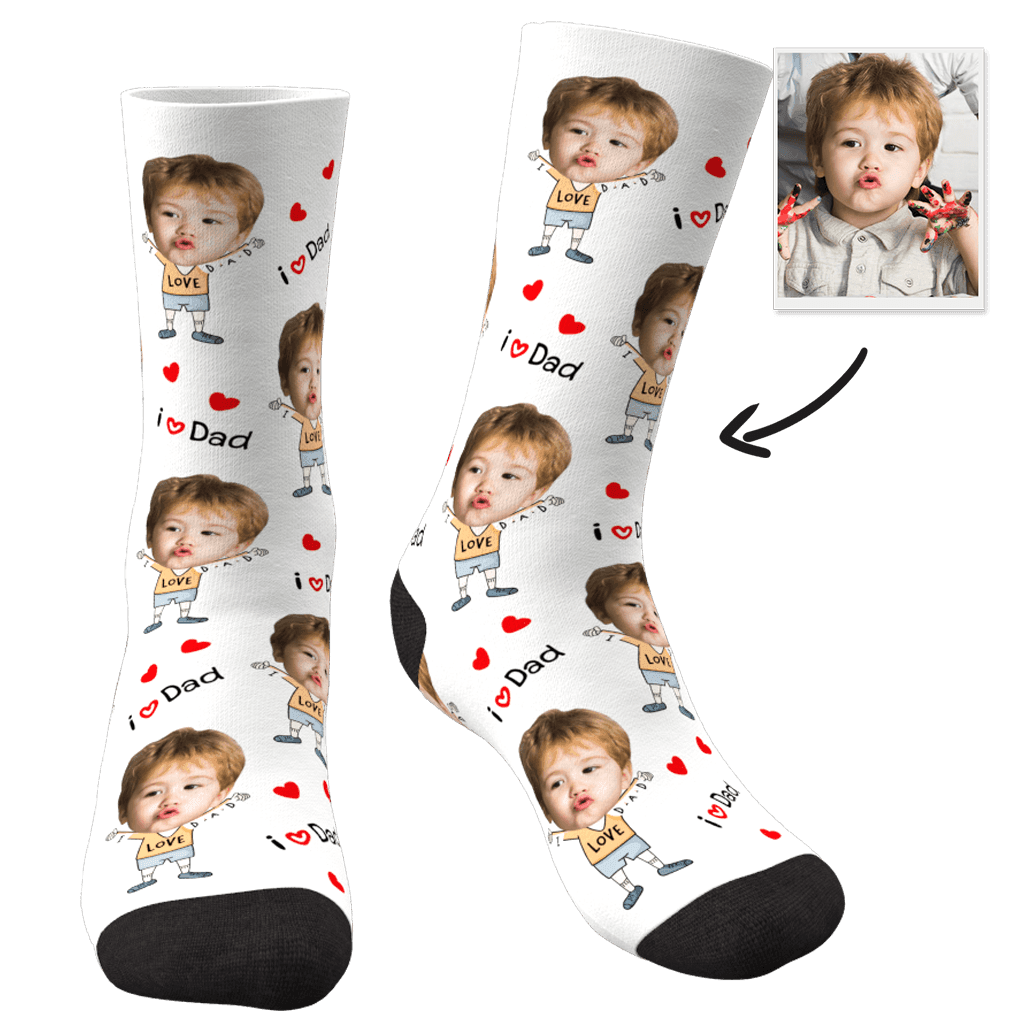 Custom Face Socks To The Dearest Dad-MyFaceSocks