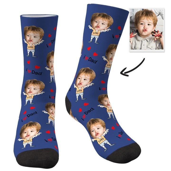 Custom Face Socks To The Dearest Dad-MyFaceSocks