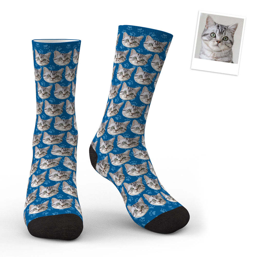 3D Preview Custom Face Socks Cat - MyFaceSocksAu