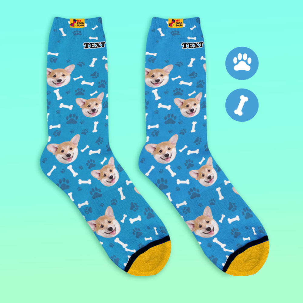 Custom 3D Preview Socks My Face Socks Add Pictures and Name - Dog - MyFaceSocksAu