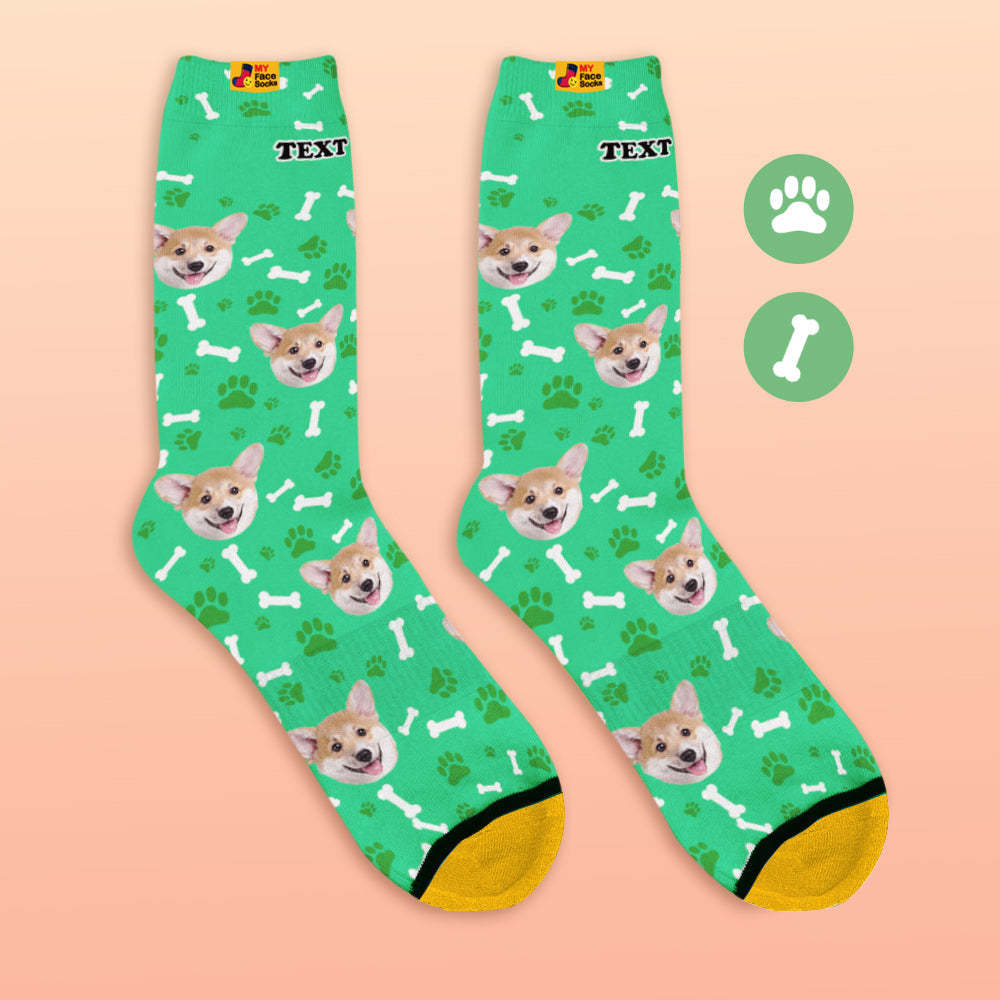 Custom 3D Preview Socks My Face Socks Add Pictures and Name - Dog - MyFaceSocksAu