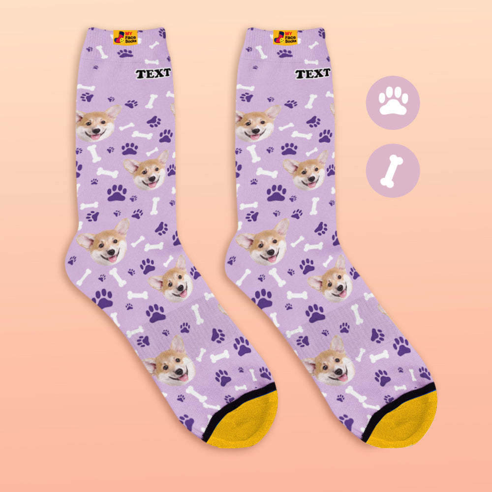 Custom 3D Preview Socks My Face Socks Add Pictures and Name - Dog - MyFaceSocksAu