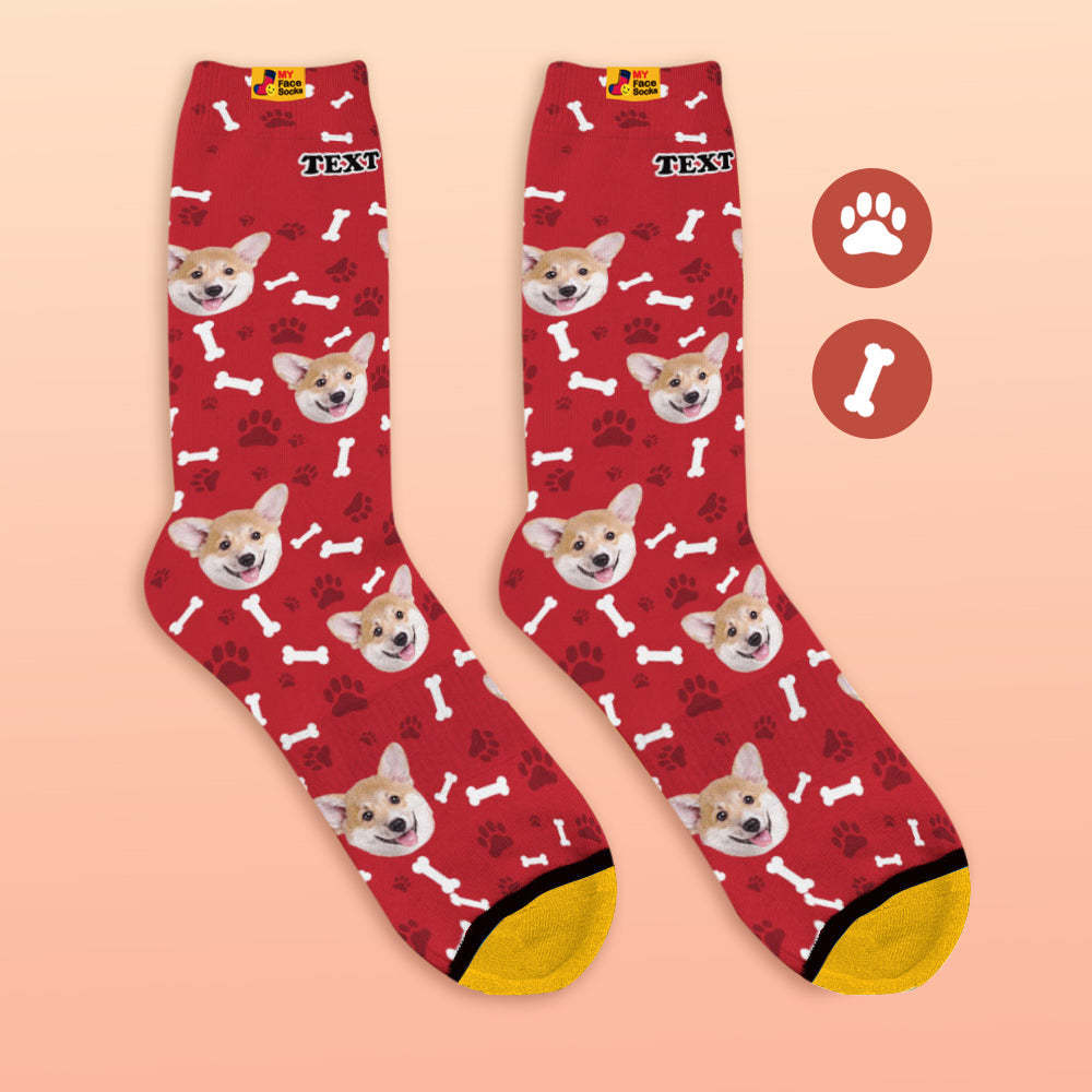 Custom 3D Preview Socks My Face Socks Add Pictures and Name - Dog - MyFaceSocksAu