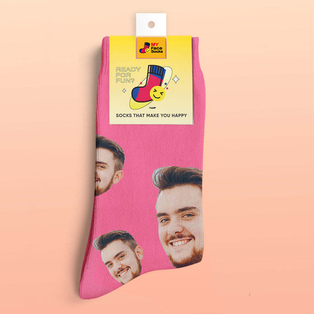 Custom 3D Preview Socks My Face Socks Add Pictures and Name - Your Face - MyFaceSocksAu