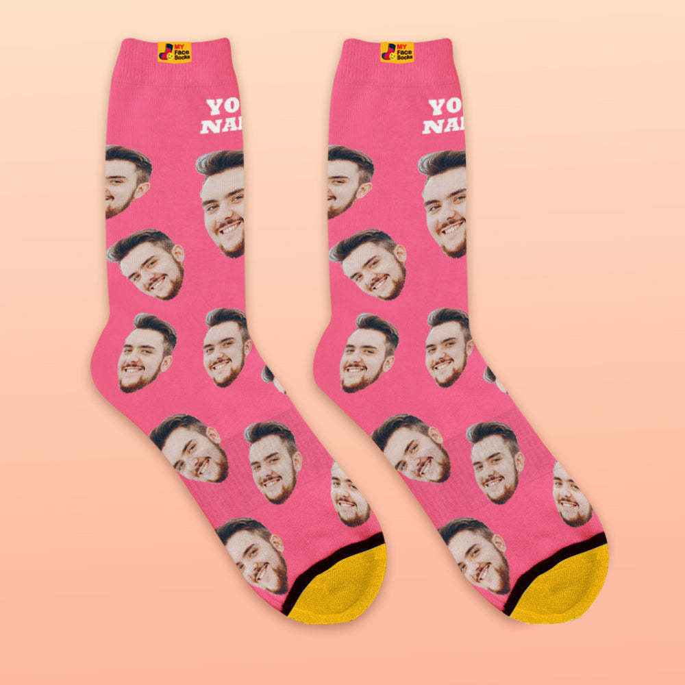 Custom 3D Preview Socks My Face Socks Add Pictures and Name - Your Face - MyFaceSocksAu