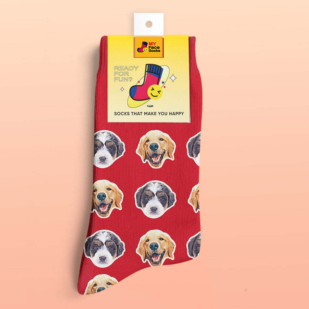 Custom 3D Preview Socks My Face Socks Add Pictures and Name - Comic Style - MyFaceSocksAu