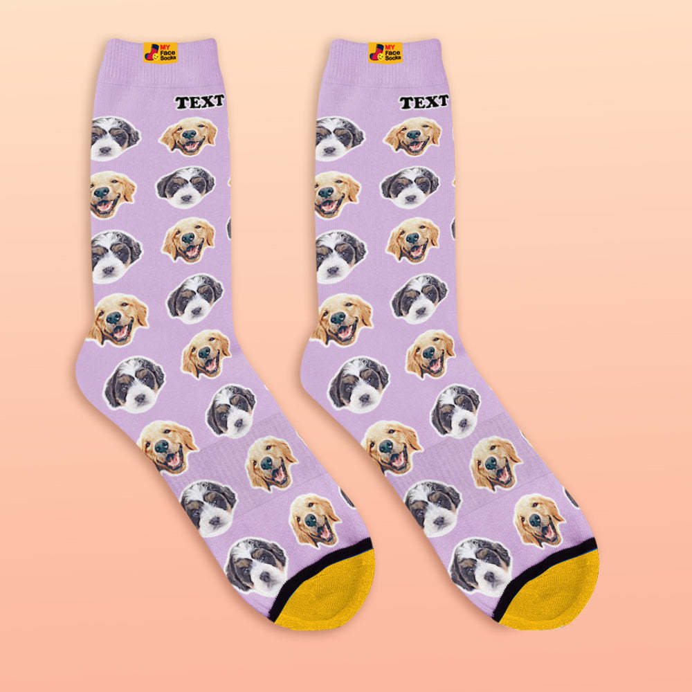 Custom 3D Preview Socks My Face Socks Add Pictures and Name - Comic Style - MyFaceSocksAu