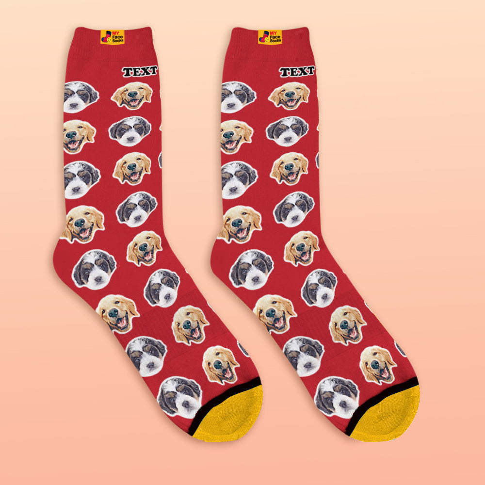 Custom 3D Preview Socks My Face Socks Add Pictures and Name - Comic Style - MyFaceSocksAu