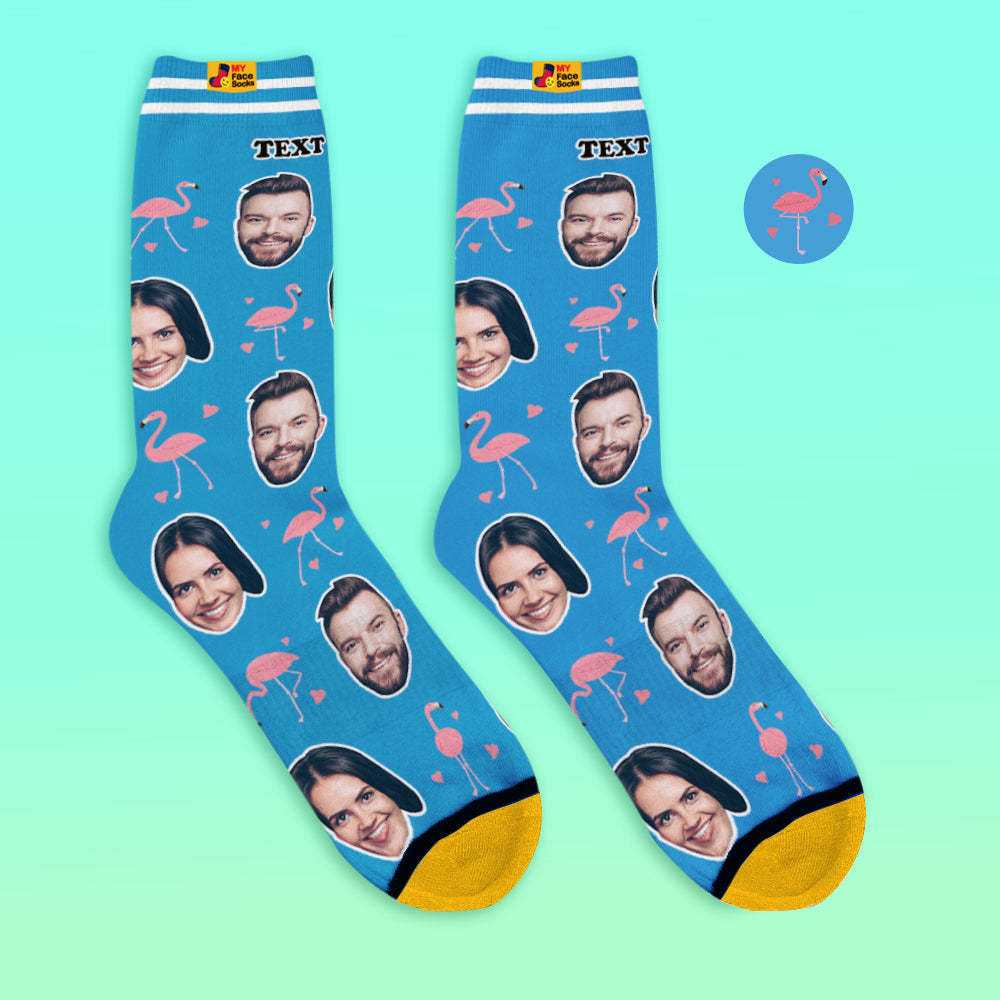 Custom 3D Digital Printed Socks My Face Socks Add Pictures and Name - Flamant