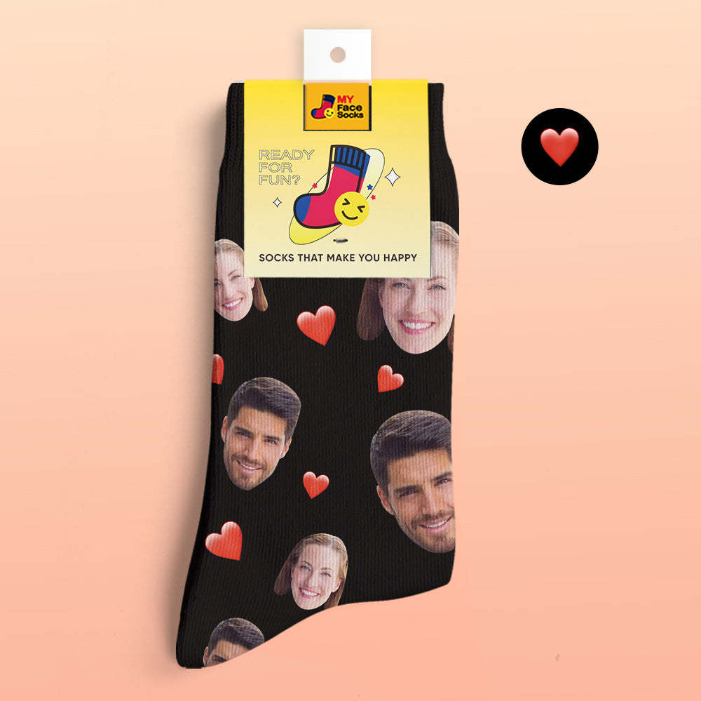 Custom 3D Digital Printed Socks Colorful Candy Series Soft Heart Socks - MyFaceSocksAu