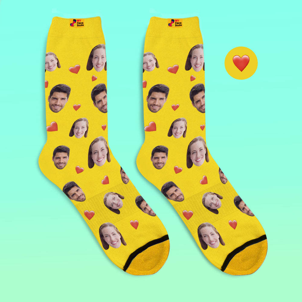 Custom 3D Digital Printed Socks Colorful Candy Series Soft Heart Socks - MyFaceSocksAu