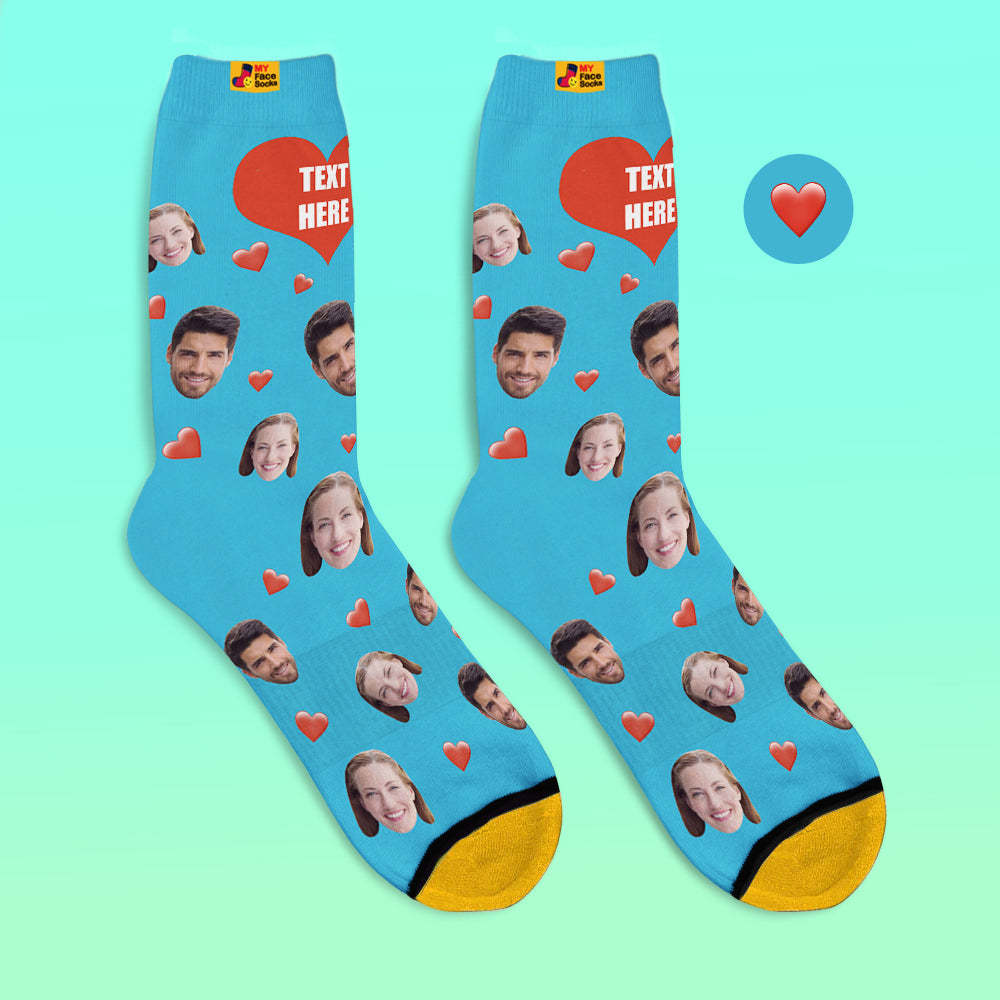 Custom 3D Digital Printed Socks Colorful Candy Series Soft Heart Socks - MyFaceSocksAu
