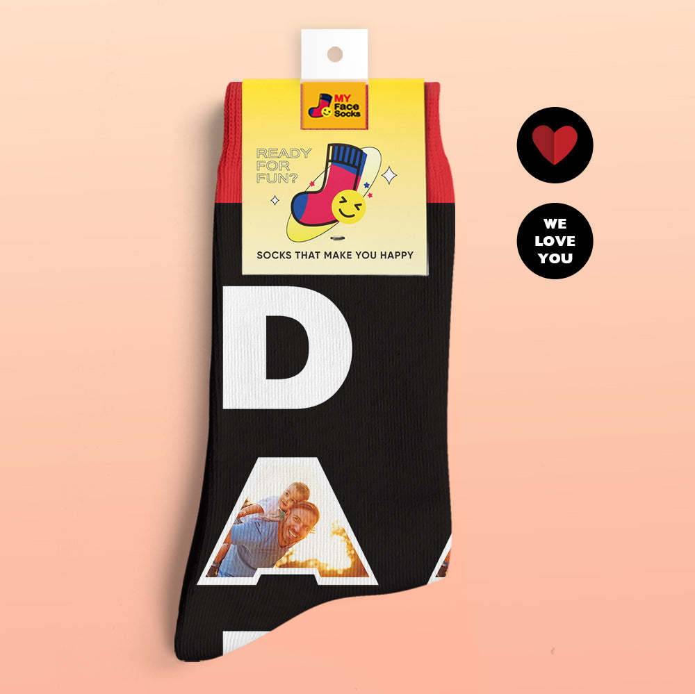 Custom 3D Digital Printed Socks We Love You Gifts For Dad Socks - MyFaceSocksAu